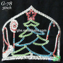 New designs rhinestone Christmas tree crown